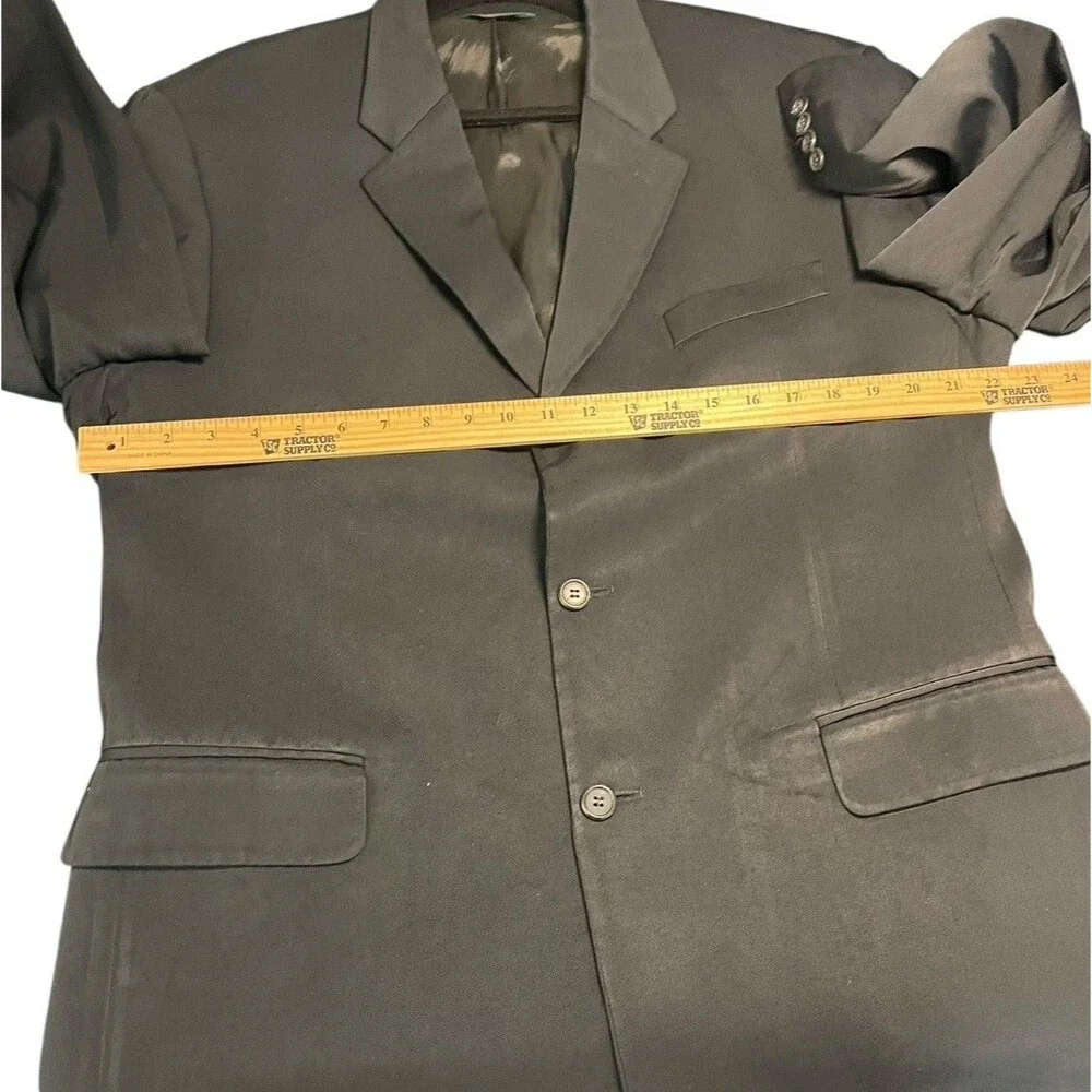 J Crew Vintage Men’s‎ Black Blazer 3 Button Sports Jacket Italy Made Size 44 R